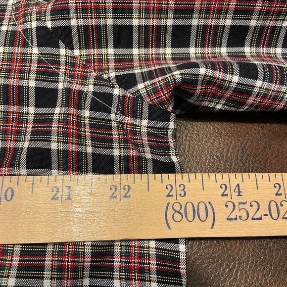 Cremieux Plaid Long Sleeve Button Up, Supima‎ Cotton Shirt, Size Large - Picture 7 of 9